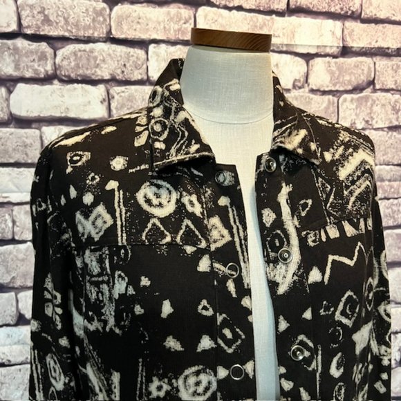 Chico's Design Brown & Cream Jacket Size Small - Picture 2 of 9